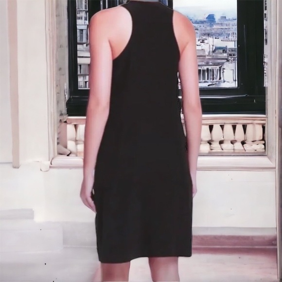 $398 Eileen Fisher Sequin Rivulet Dress Medium Black 100% Silk Vintage Quality - Picture 5 of 16